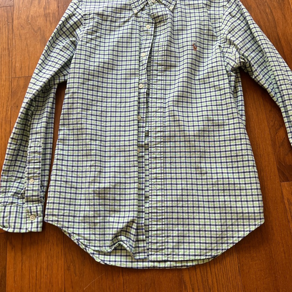 Ralph Lauren Blue, green and white Checkered Shirt